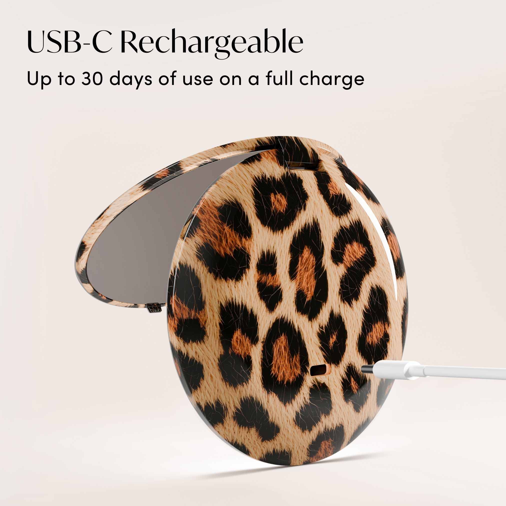 Mini Taylor LED Compact Mirror | Cheetah Chic - Image 7